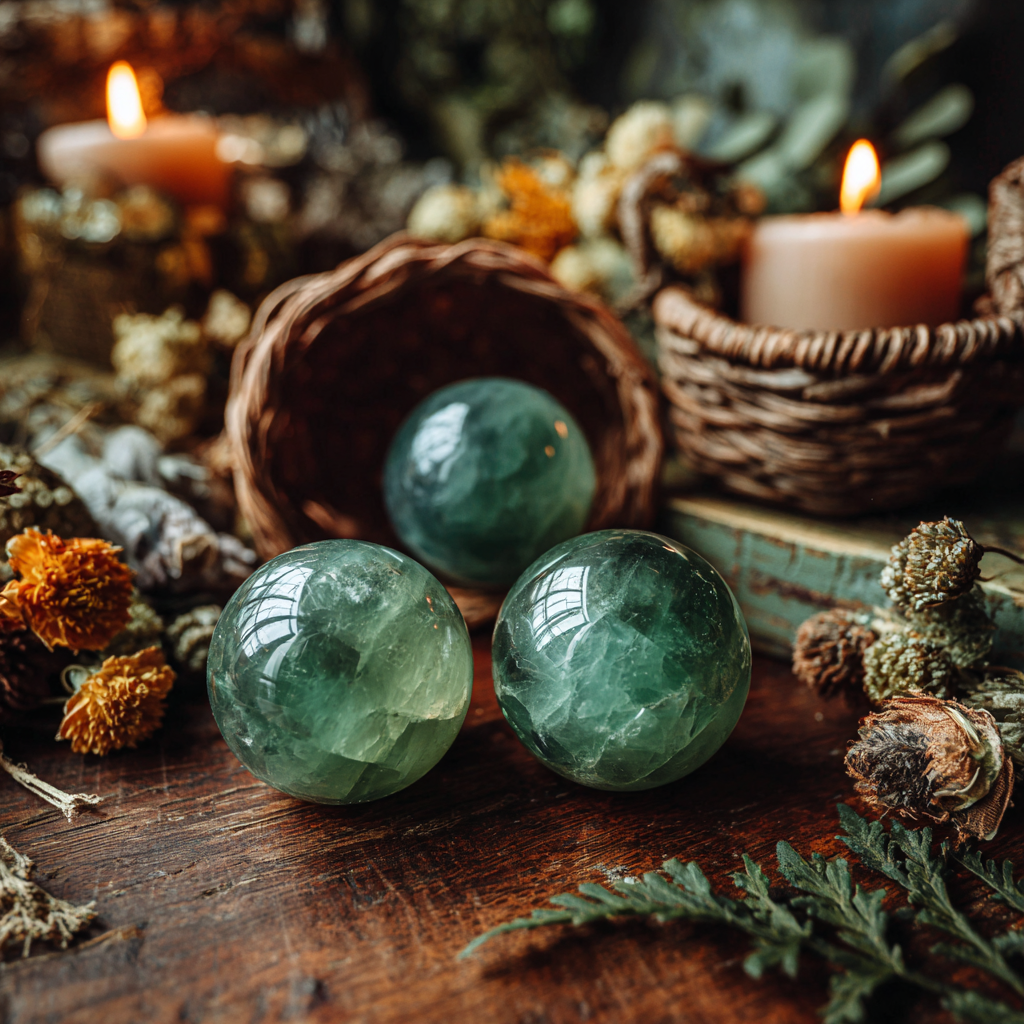 Green Fluorite Sphere