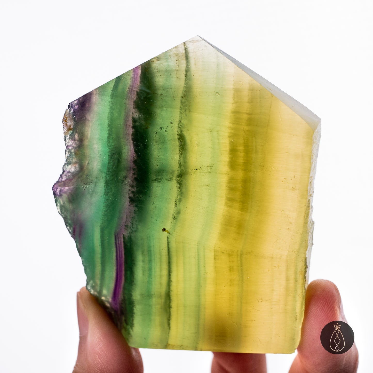 Lemon Fluorite Slab Tower