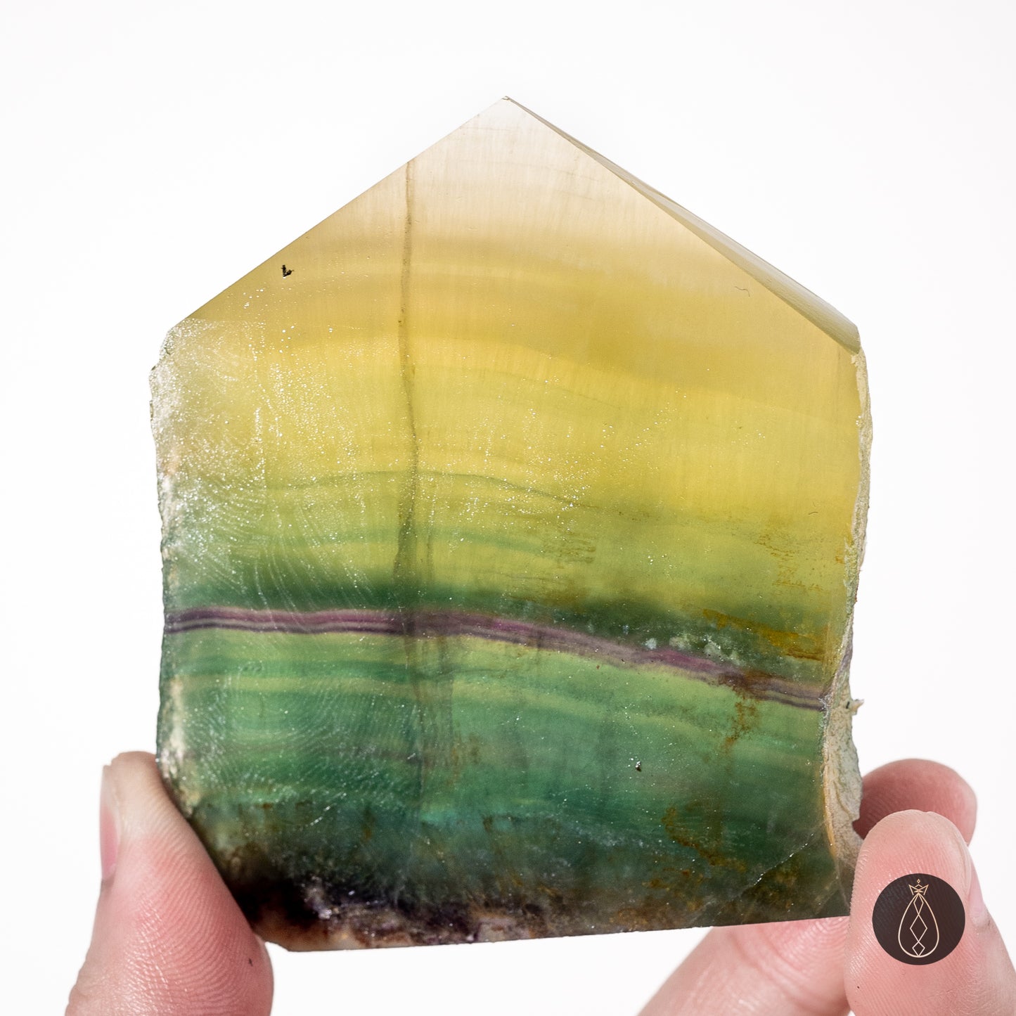 Lemon Fluorite Slab Tower