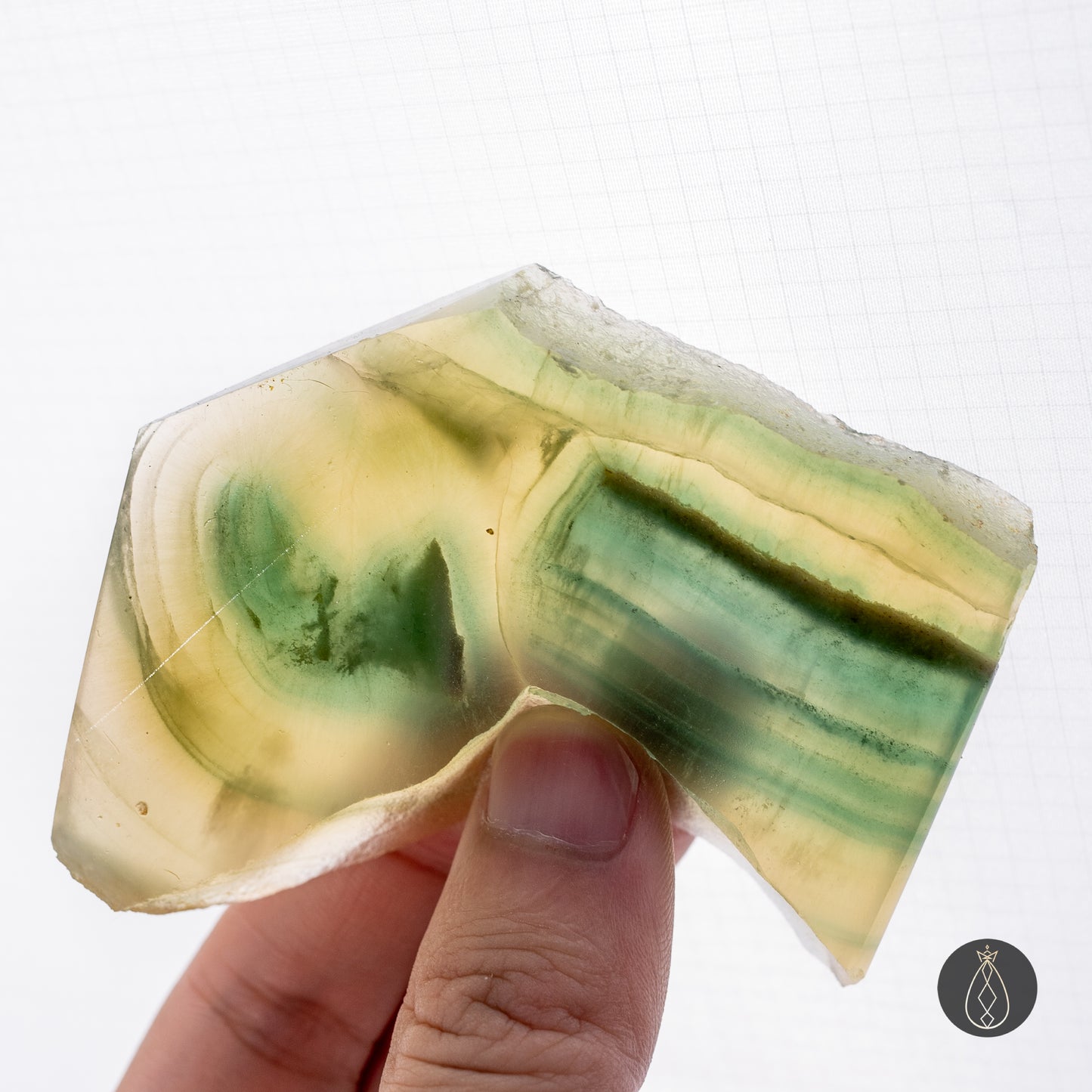 Lemon Fluorite Slab Tower