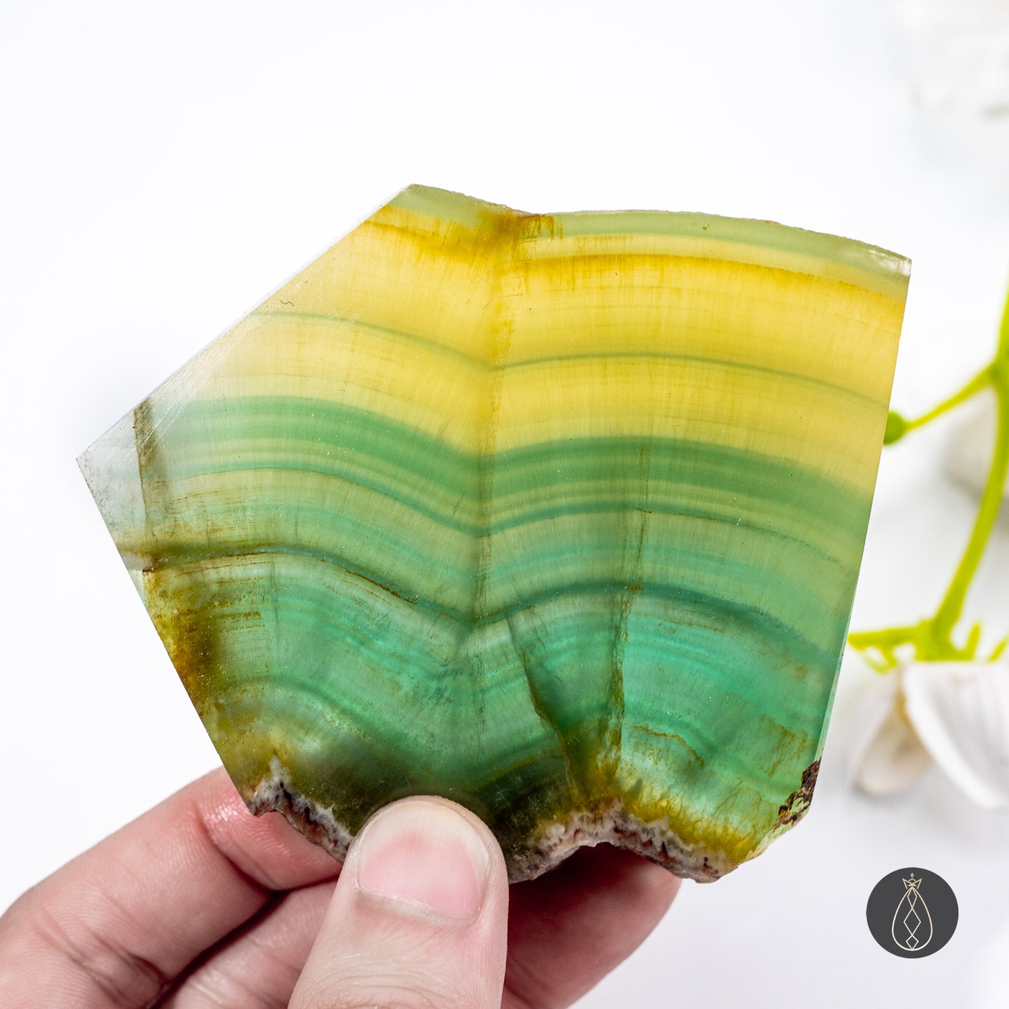 Lemon Fluorite Slab Tower