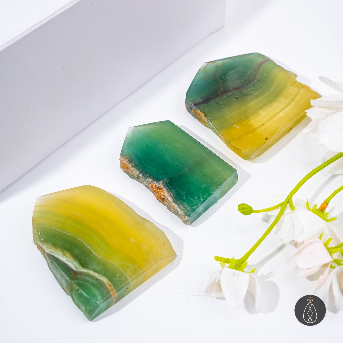 Lemon Fluorite Slab Tower