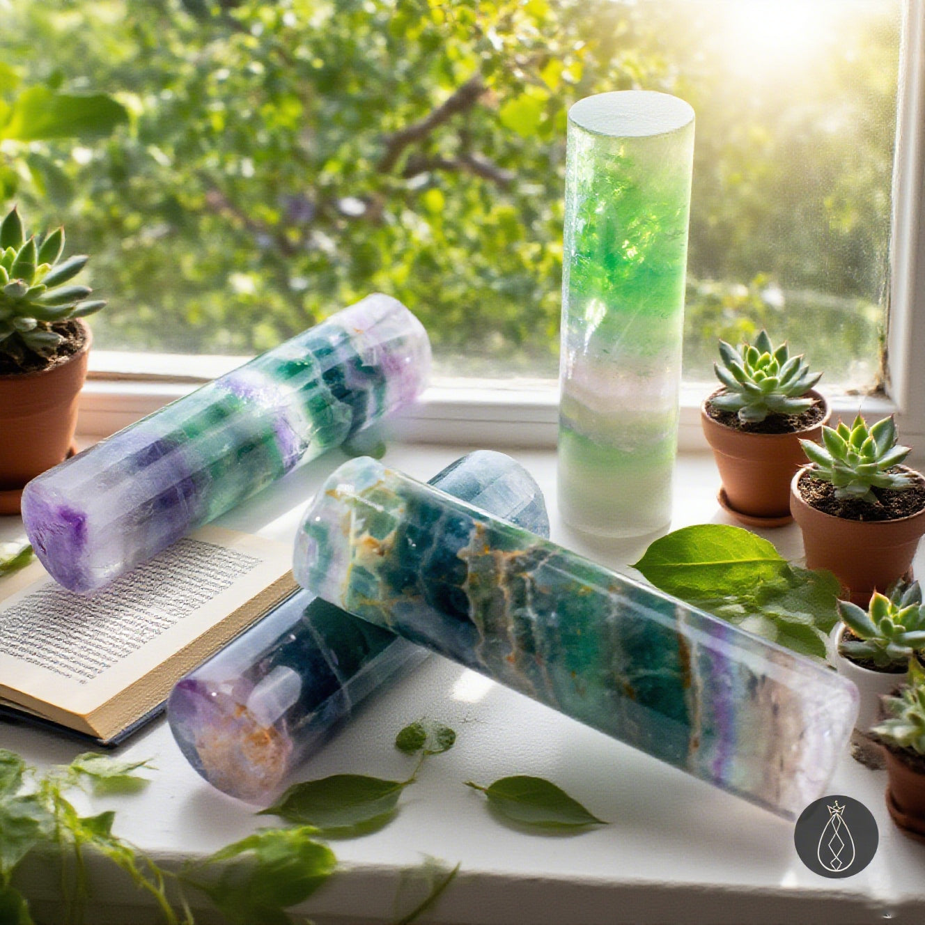 Rainbow Fluorite Cylinder