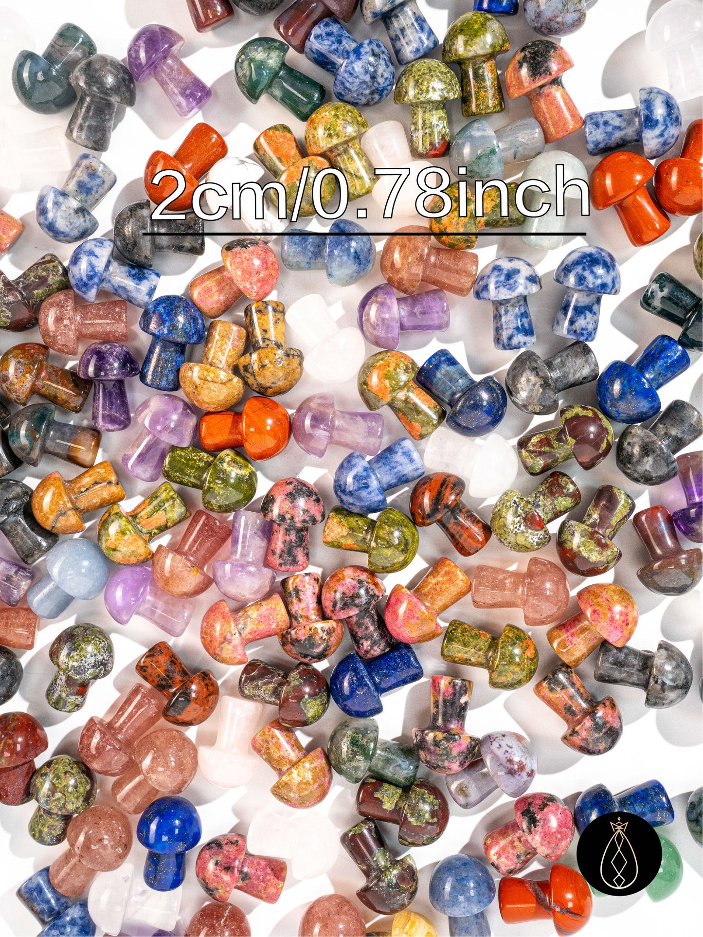 Mixed Crystal Mini Mushroom Carvings