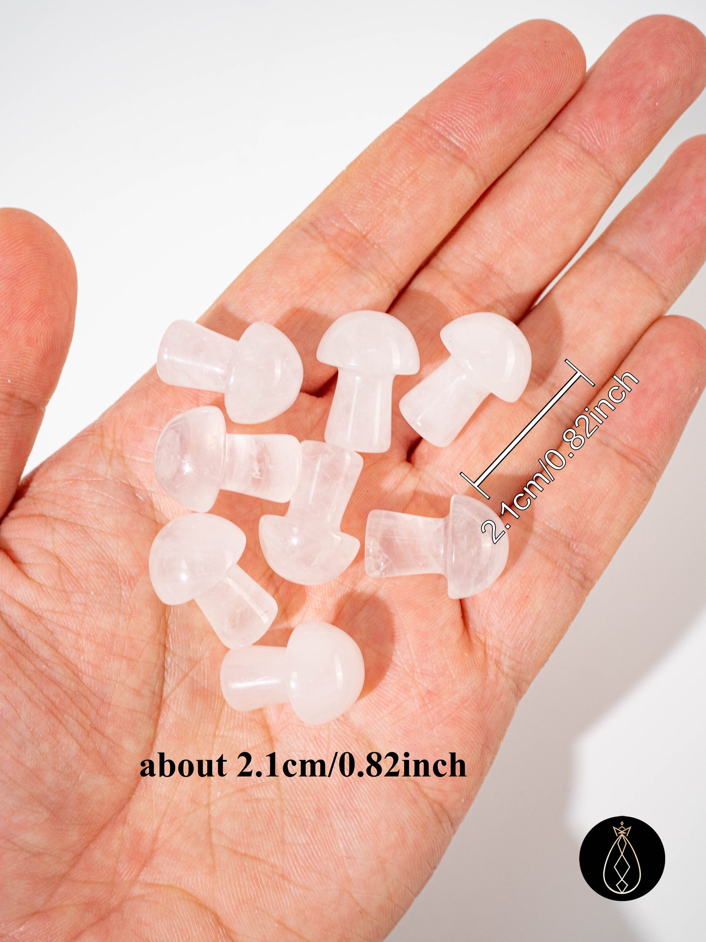 Mixed Crystal Mini Mushroom Carvings