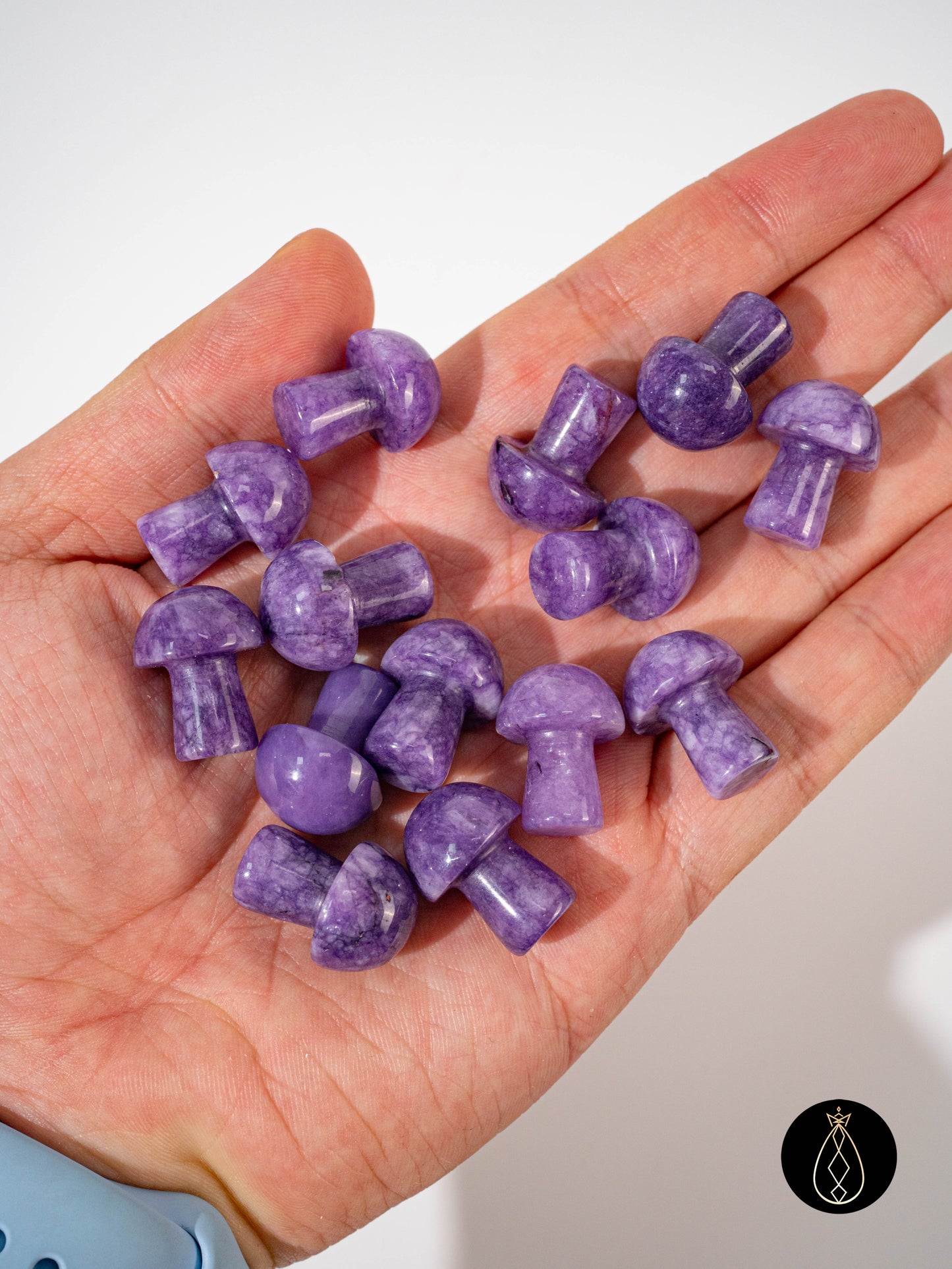 Mixed Crystal Mini Mushroom Carvings