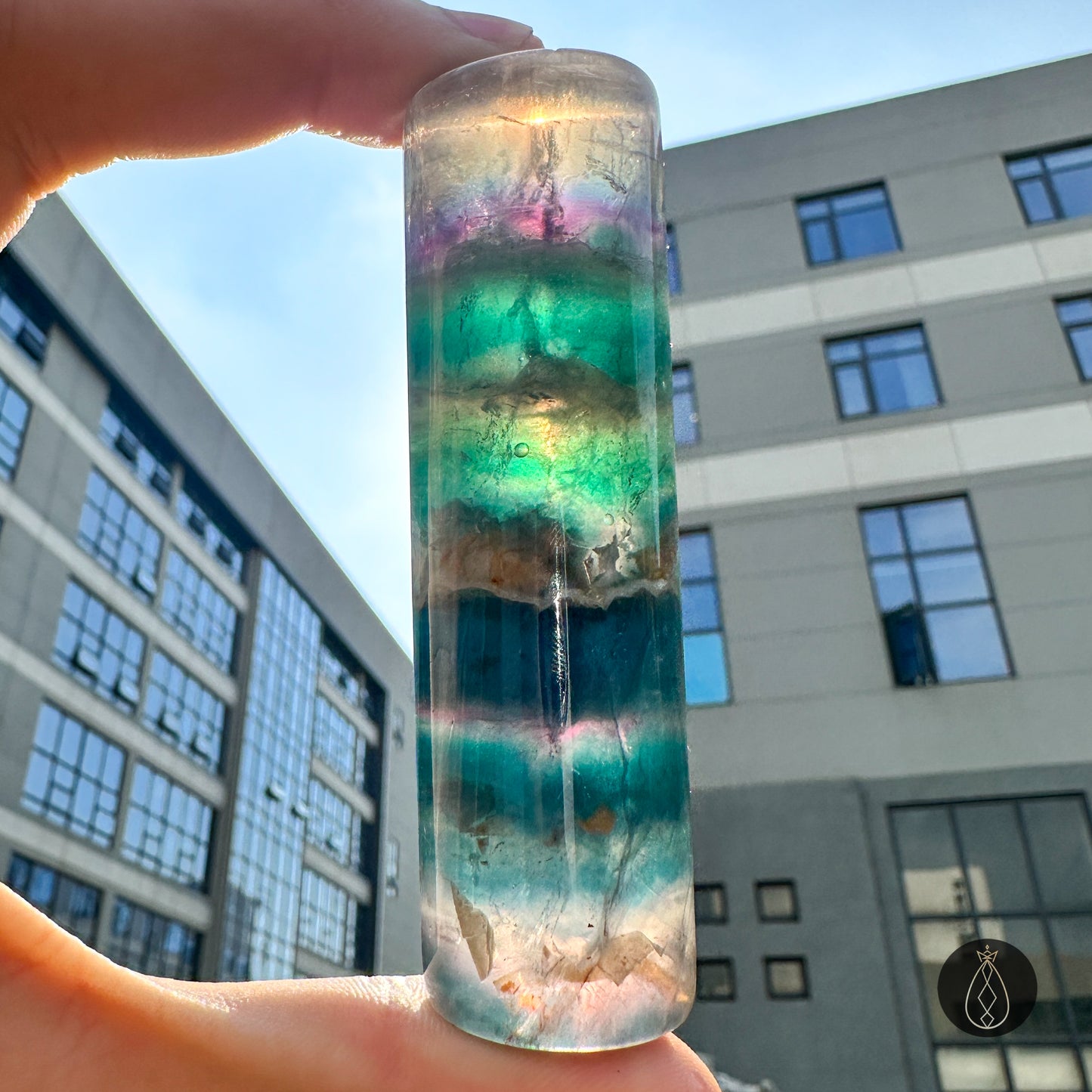 Rainbow Fluorite Cylinder