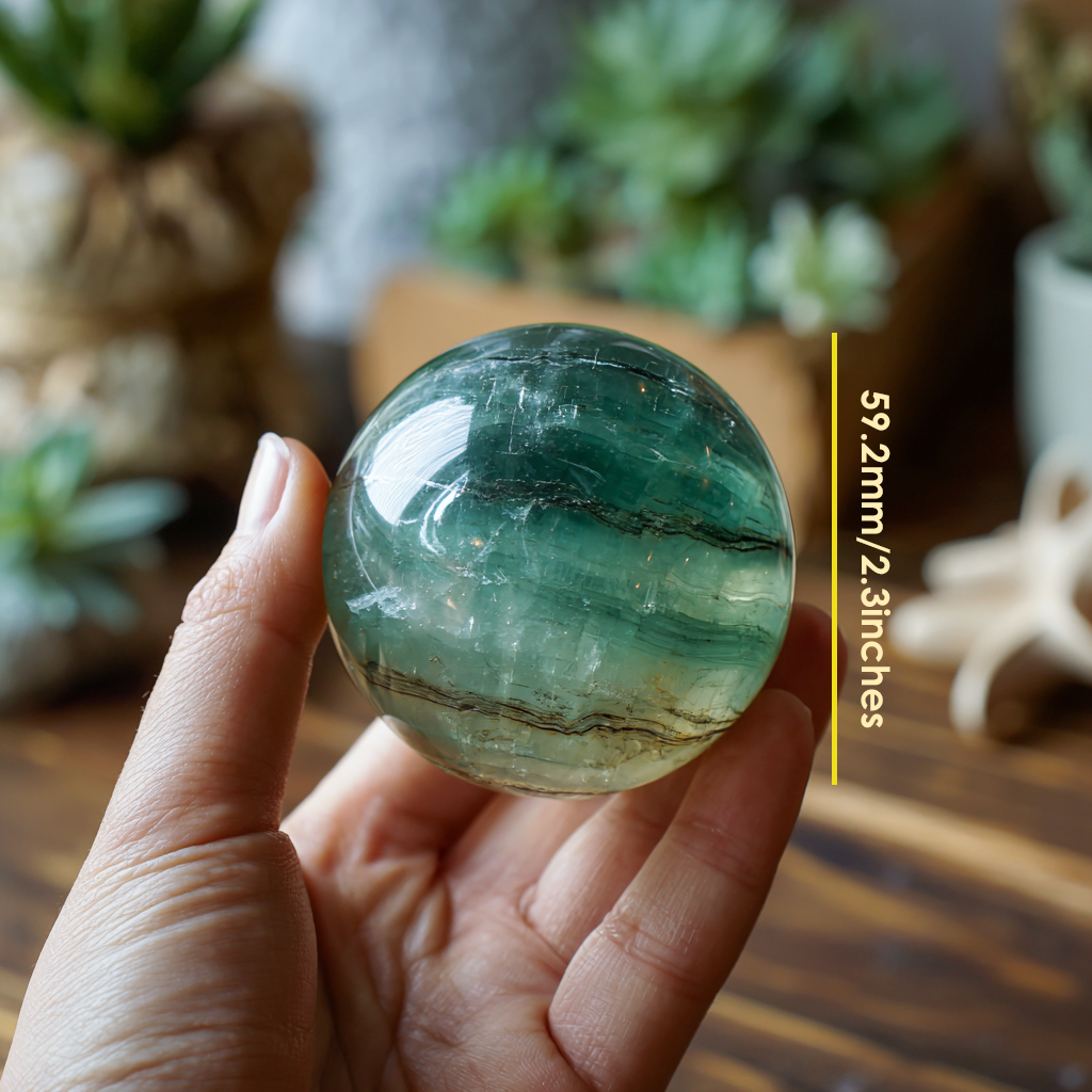 Green Fluorite Sphere