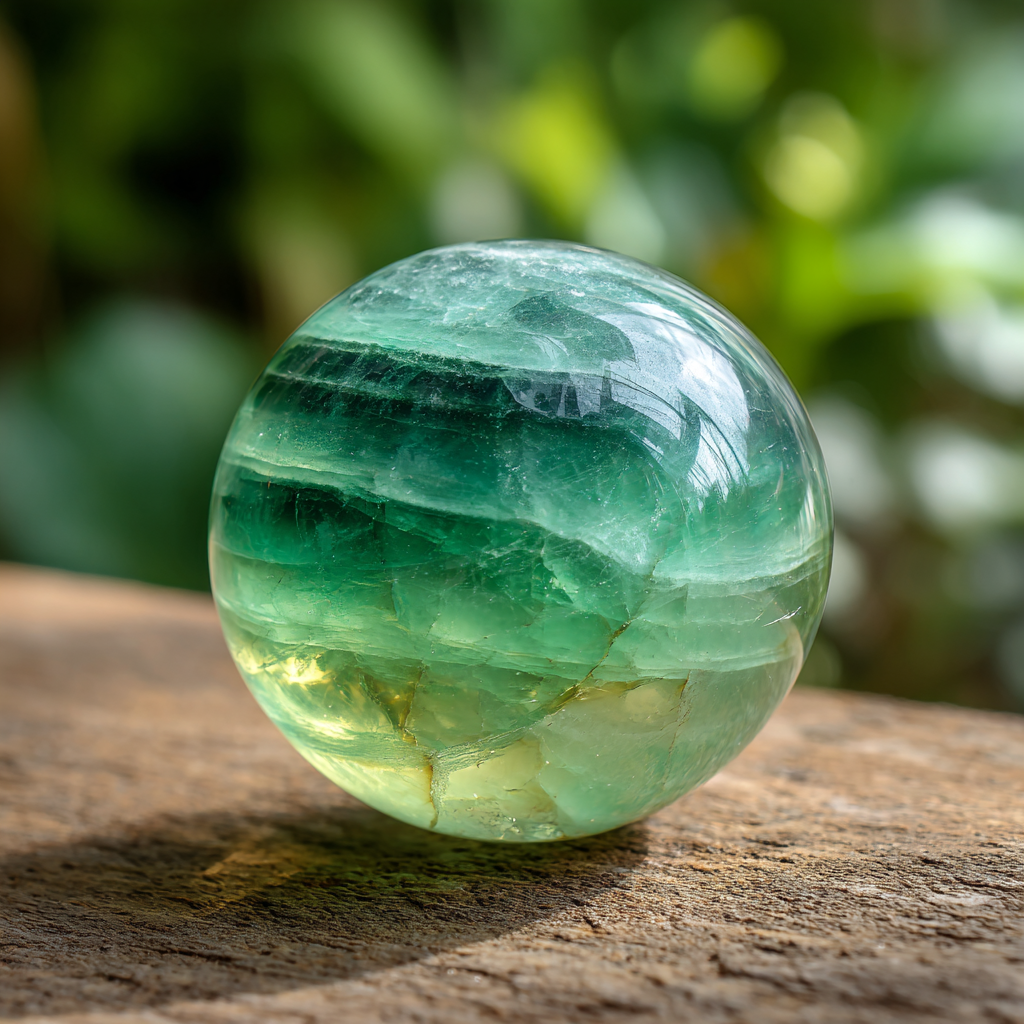 Green Fluorite Sphere