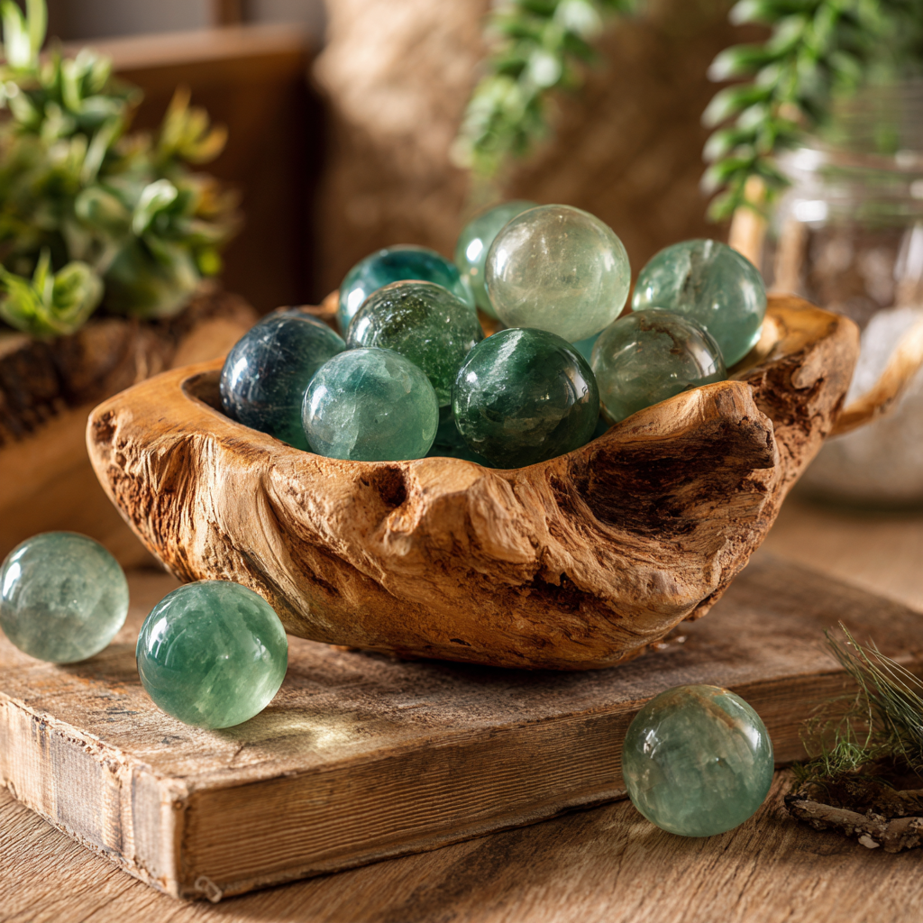 Green Fluorite Sphere