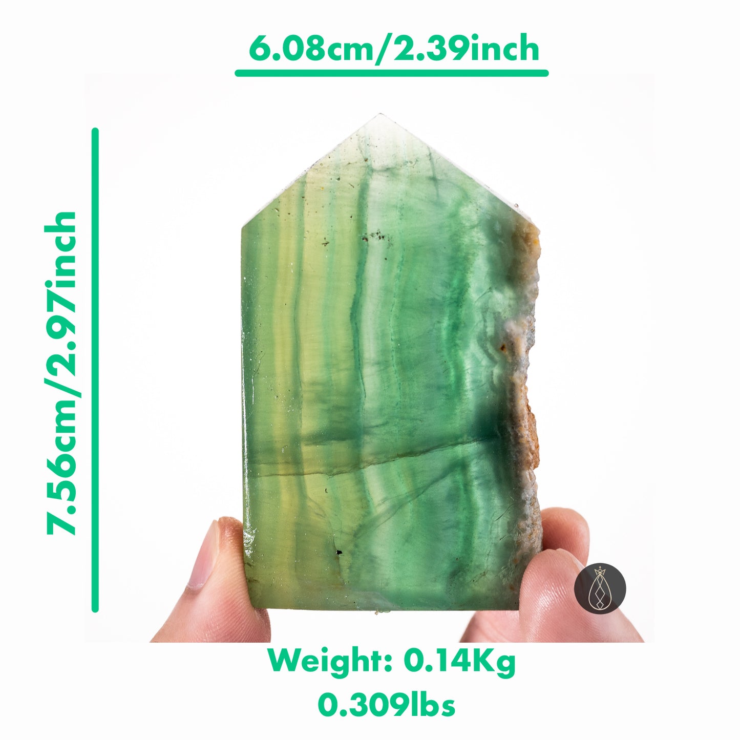 Lemon Fluorite Slab Tower